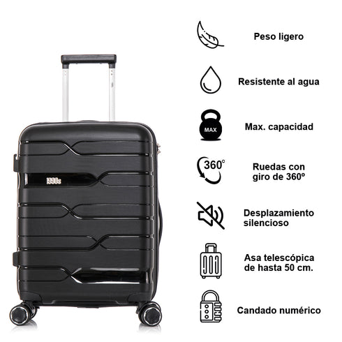 Mala média extensível 65cm Bass Preto dos anos 90