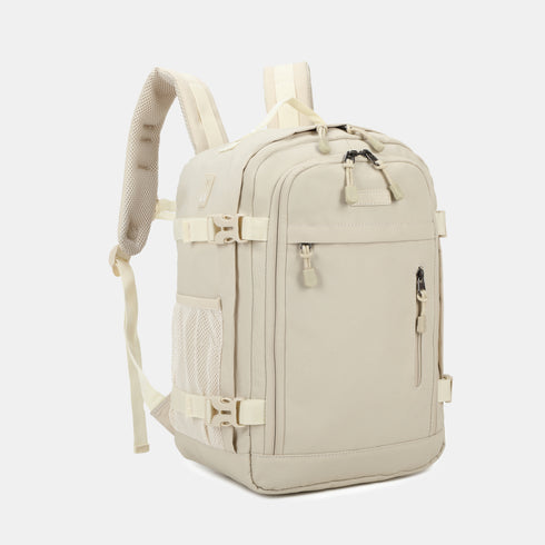 Raykong Mochila de Cabina Ryanair 40x20x25cm (20L) | Mochila de Viagem Impermeável para Avião | Bagagem de Mão Resistente | Mochila para Caminhadas | Escola | Trabalho - Bege