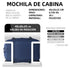 Raykong Mochila de cabina Ryanair 40x20x25cm (20L) Azul marino