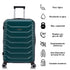 RAYKONG Mala Média Expansível ABS+Policarbonato 66x45x27.50cm - 30cm Expandida | 82L - 90L | 24 Polegadas |23kg semirrígida cadeado de combinação - Verde