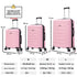 Raykong Conjunto de malas de viagem 3 peças | Mala de Cabine 55cm | Média Expansível 65cm | Grande Expansível 75cm - Watt (Rosa Claro)