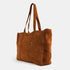 Mala shopper de senhora em pele para personalizar com tachas castanha-escura Alexandra