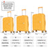 Juego de maletas PP Rígida 3 piezas|Maleta Cabina 55cm|Maleta Mediana extensible 65cm|Maleta Grande Extensible 75cm|Choco Amarillo