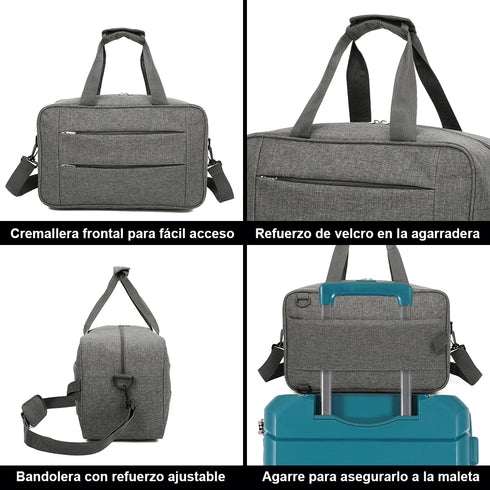 Mala de cabine conversível em mochila Raykong 40x20x25cm Ryanair 10kg bagagem de mão mala de cabine Vueling cinzenta