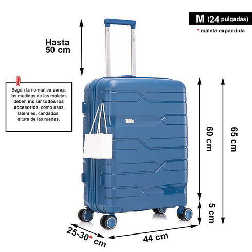 Mala de viagem de tamanho médio extensível de 65 cm, anos 90, Bass azul-marinho