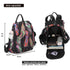 Mochila Antirroubo Impermeável para Mulher (14.80L) | Mochila Conversível em mala de ombro com pompom e alça removível de adorno Penas