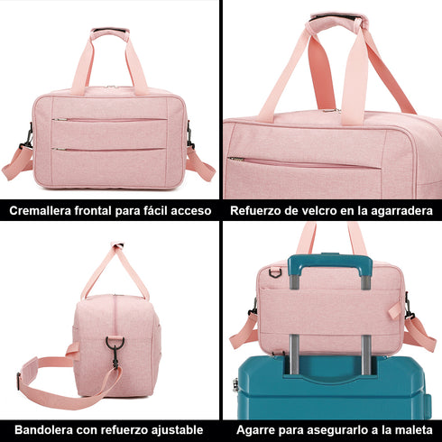 Raykong Mala de Cabine Conversível em Mochila 40x20x25cm Ryanair 10kg Bagagem de Mão Mala de Cabine Vueling Rosa