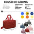 Mochila de cabine convertível Raykong 40x20x25cm Ryanair 10kg mala de cabine Vueling vermelha