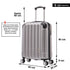 Maleta Cabina 55x40x20cm Policarbonato (44L) - 20 Pulgadas - Plateado
