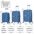 Mala de viagem grande extensível 75cm Castanho Azul-marinho anos 90