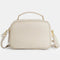 Bolso de bandolera de piel con asa de mano doble cremallera Beige Elsa