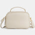 Bolso de bandolera de piel con asa de mano doble cremallera Beige Elsa