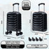 Mala de Cabine ABS 40x30x20 (24L) | Capacidade Máxima | Bagagem de Mão com Rodas Destacáveis para Ryanair | Vueling | EasyJet - Preto