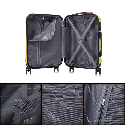 Mala de Cabine ABS 55x40x20cm 44L - 20 Polegadas Amarelo - Marina