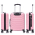 RAYKONG Mala de Cabine 55x40x20cm Policarbonato (40L) semirrígida Trolley Pequeno Bagagem de Mão 4 Rodas giratórias a 360º Fecho Numérico-Rosa