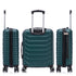 RAYKONG Mala de Cabine 55x40x20cm Policarbonato (40L) Semirrígida Trolley Pequena Bagagem de Mão 4 Rodas Giratórias 360º Fecho Numérico - Verde