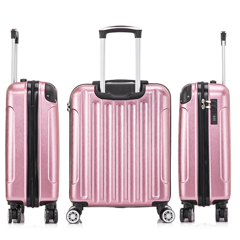 Mala de Cabine 55x40x20cm Policarbonato (44L) - 20 Polegadas - Rosa Dourado