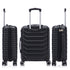 RAYKONG Mala Média Expansível ABS+Policarbonato 66x45x27.50cm - 30cm Expandida | 82L - 90L | 24 Polegadas | 23kg semirrígida cadeado de combinação - Preto