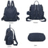Mochila Antirroubo Impermeável para mulher (14.80L) | Mochila Conversível em mala de mão com pompão e alça removível de adorno Azul Marinho