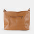 Bolso de hombro para mujer de piel con bandolera extensible marrón Mara