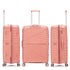 Juego de maletas PP Rígida 3 piezas|Maleta Cabina 55cm|Maleta Mediana extensible 65cm|Maleta Grande Extensible 75cm|Choco Rosa