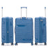 Juego de maletas PP Rígida 3 piezas|Maleta Cabina 55cm|Maleta Mediana 65cm Expandible |Maleta Grande 75cm Expandible |Bass Azul