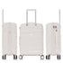 Juego de maletas PP Rígida 3 piezas|Maleta Cabina 55cm|Maleta Mediana 65cm Expandible |Maleta Grande 75cm Expandible |Bass Blanco