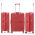 Juego de maletas PP Rígida 3 piezas|Maleta Cabina 55cm|Maleta Mediana extensible 65cm|Maleta Grande Extensible 75cm|Choco Rojo