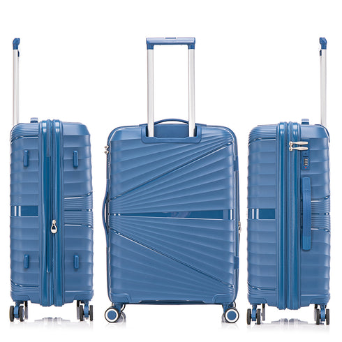 Mala Média Extensível anos 90 65cm Chocolate Azul-marinho