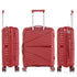 Juego de maletas PP Rígida 3 piezas|Maleta Cabina 55cm|Maleta Mediana extensible 65cm|Maleta Grande Extensible 75cm|Choco Rojo