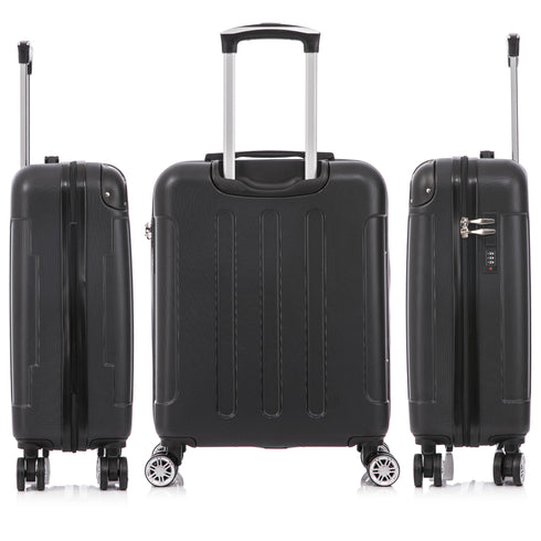 Raykong Mala de Cabine ABS 55x40x20cm (44L) Máximo aproveitamento do espaço - 20 Polegadas - Preto