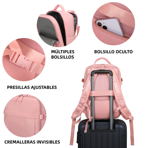Raykong Mochila de cabine Ryanair 40x20x25cm (20L) Rosa