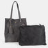 Mala tote de pele lisa cinzenta Cloe