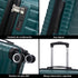 Conjunto de 4 Maletas ABS+PC|Neceser 29cm|Cabina 55x40x20cm|Mediana Expandible 20kg-23kg - 66x45x27.50-30cm|Grande Expandible 23kg-25kg - 75x49x31-33.50cm | Verde