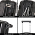 Juego de maletas PP Rígida 3 piezas|Maleta Cabina 55cm|Maleta Mediana 65cm Expandible |Maleta Grande 75cm Expandible |Bass Negro