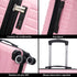 Conjunto de 4 Malas ABS+PC|Necessaire 29cm|Cabine 55x40x20cm|Média Expansível 20kg-23kg - 66x45x27.50-30cm|Grande Expansível 23kg-25kg - 75x49x31-33.50cm | Rosa Claro