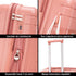 Mala Grande extensível 75cm Bass Rosa Anos 90