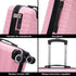 RAYKONG Mala de Cabine 55x40x20cm Policarbonato (40L) semirrígida Trolley Pequeno Bagagem de Mão 4 Rodas giratórias a 360º Fecho Numérico-Rosa