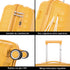 Mala de cabine 55x39x21.5 cm (46L) Polipropileno - Cadeado Integrado - 20 Polegadas - Amarelo - Chocolate