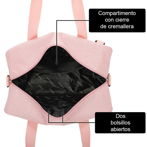 Raykong Mala de Cabine Conversível em Mochila 40x20x25cm Ryanair 10kg Bagagem de Mão Mala de Cabine Vueling Rosa