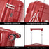 Mala de cabine 55x38x22 cm (44L) Polipropileno - Cadeado Embutido - 20 Polegadas - Bordeaux - Bass