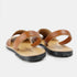 Alpercatas de pele para mulher castanhas Adara