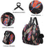 Mochila Antirroubo Impermeável para Mulher (14.80L) | Mochila Conversível em mala de ombro com pompom e alça removível de adorno Penas