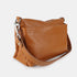 Bolso bandolera de piel para mujer con asa corta marrón Martina