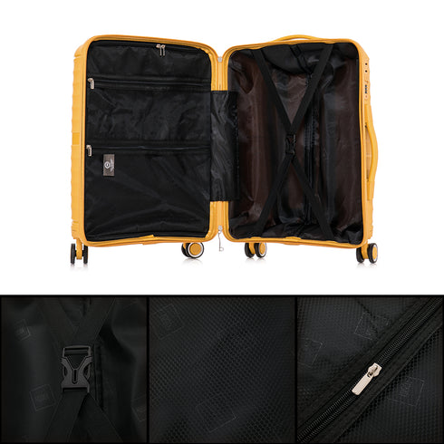 1990s Maleta Mediana extensible 65cm - Choco (Amarillo)