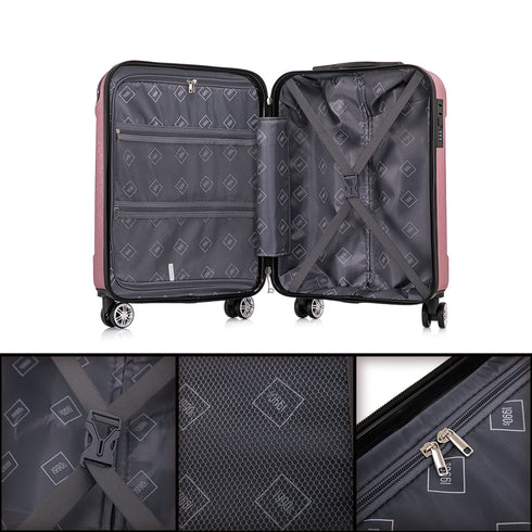 Mala de Cabine 55x40x20cm Policarbonato (44L) - 20 Polegadas - Rosa Dourado