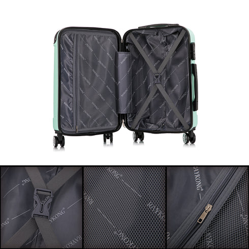 Mala de Cabine ABS 55x40x20cm (40L) - 20 Polegadas Menta - Marina