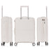 Mala de cabine 55x39x21.5 cm (46L) Polipropileno - Cadeado Embutido - 20 Polegadas - Branco - Chocolate
