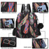 Mochila Antirroubo Impermeável para Mulher (14.80L) | Mochila Conversível em mala de ombro com pompom e alça removível de adorno Penas