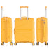 Mala de cabine 55x39x21.5 cm (46L) Polipropileno - Cadeado Integrado - 20 Polegadas - Amarelo - Chocolate